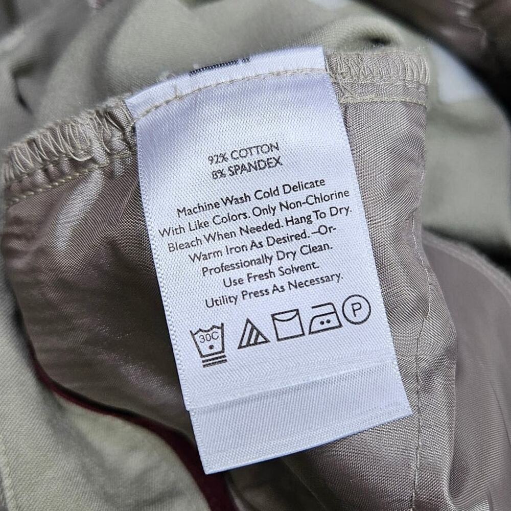 Eddie Bauer Curvy Fit Chino Pants Women 8 Khaki Tan Stretch Casual Office Career - Picture 7 of 12